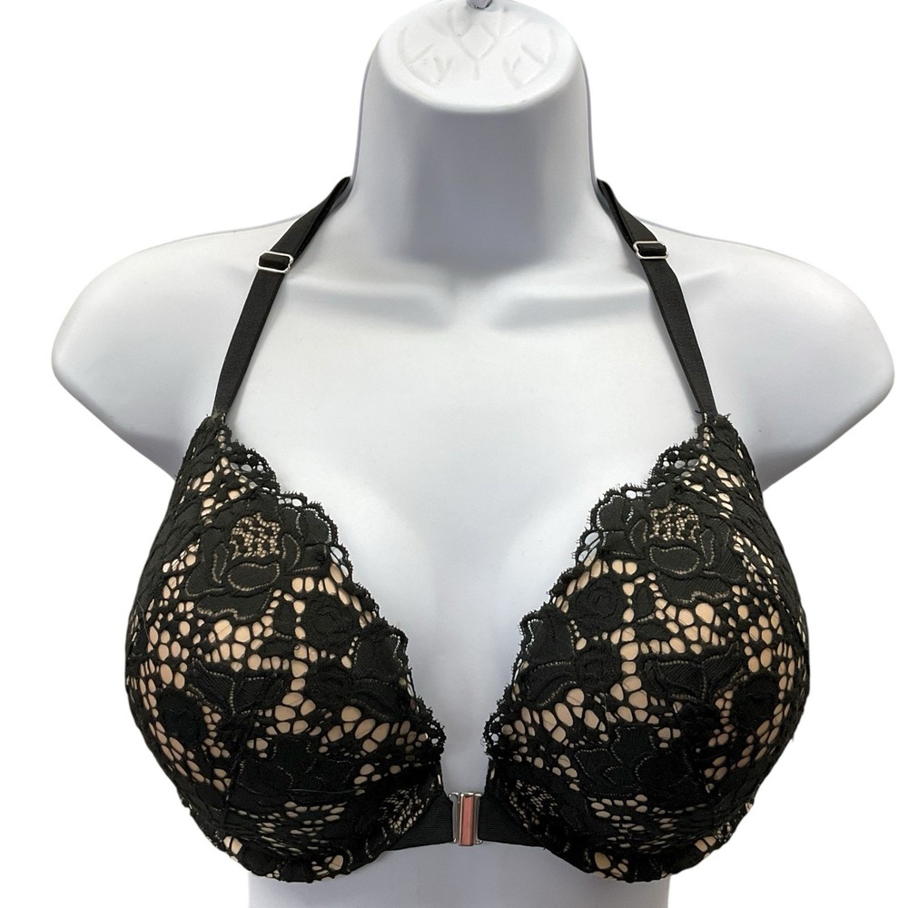 Victoria's Secret 38D Very Sexy Push Up Bra Underwire Padded‎ Lace Front Closure
